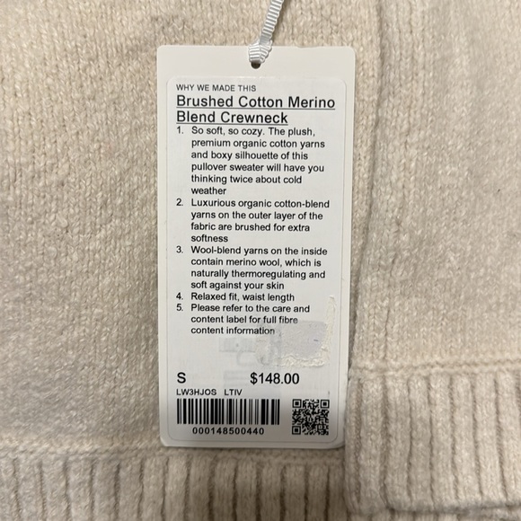 Brushed Cotton Merino Blend Crewneck - Picture 9 of 10